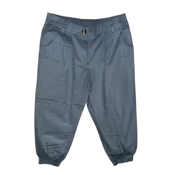 Halara Mid Rise Button Zipper Side Pocket Casual Cotton Joggers Sz Large Womens - Picture 5 of 13